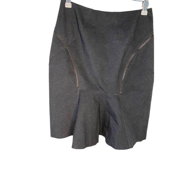 Elie Tahari Skirt Zippered Pencil Skirt Womens 2 Charcoal - Picture 4 of 11